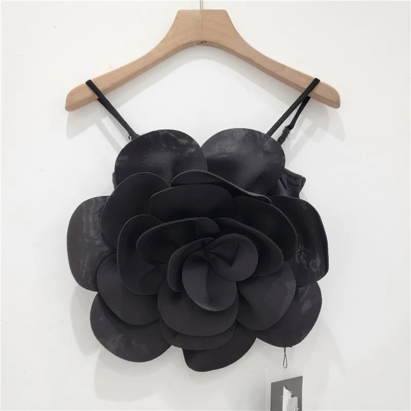 Elisa - Top con flores en 3D
