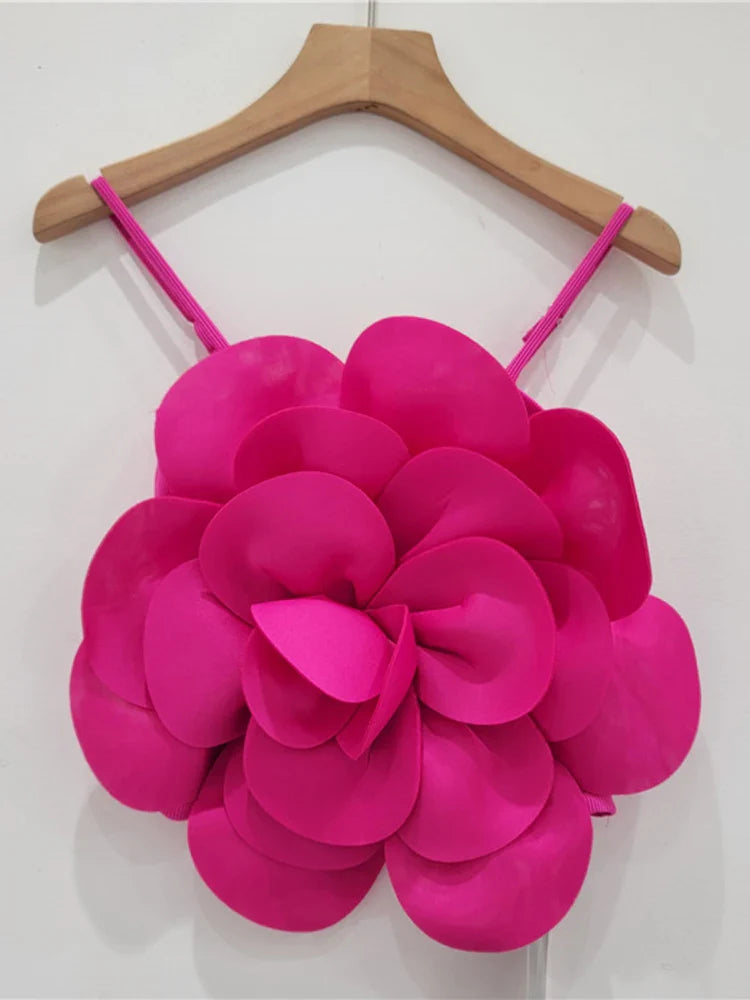 Elisa - Top con flores en 3D